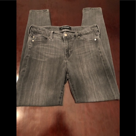 Liverpool Jeans Company Denim - Liverpool Faded Black Skinny Jeans Size 10